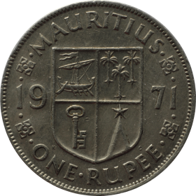 1 rupia 1971 mauritius a